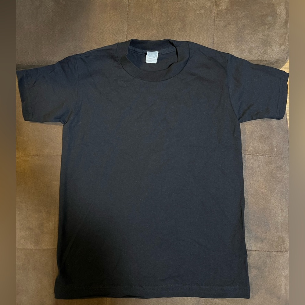 Youth PRO CLUB Black Short Sleeve Tee Size M